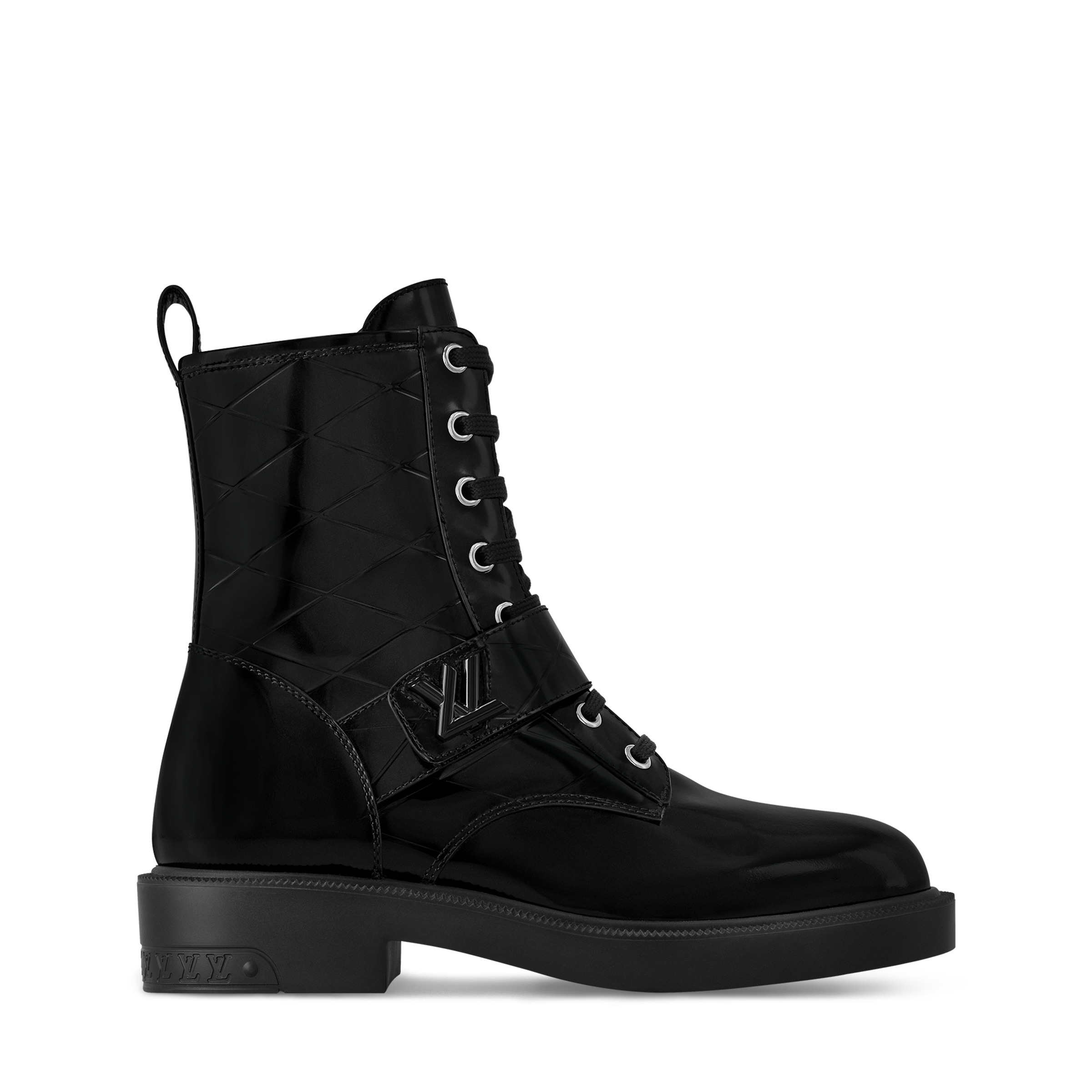 wholesale price Citizen Flat Ranger Boots Luxury Black LOUIS VUITTON
