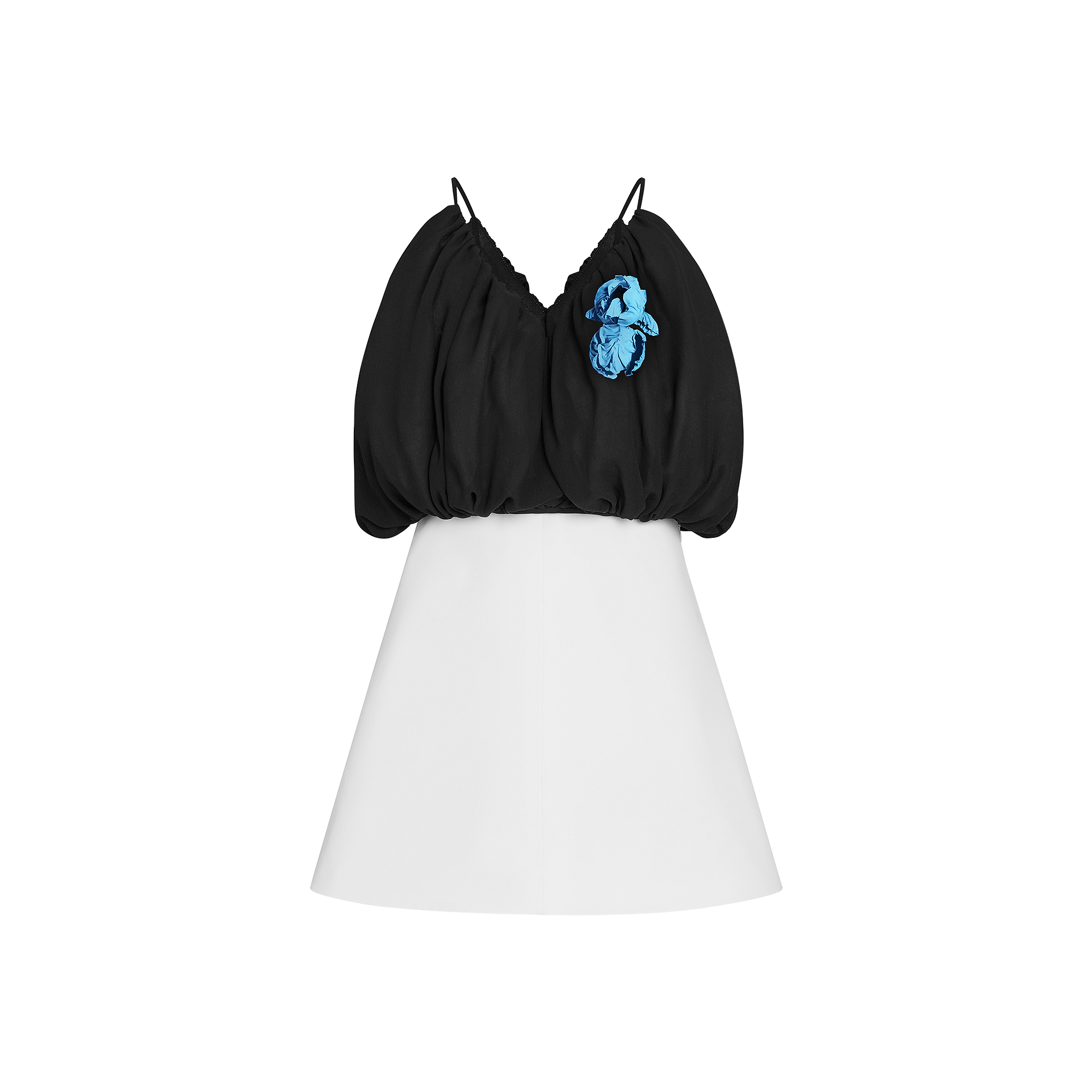 aqua white dress