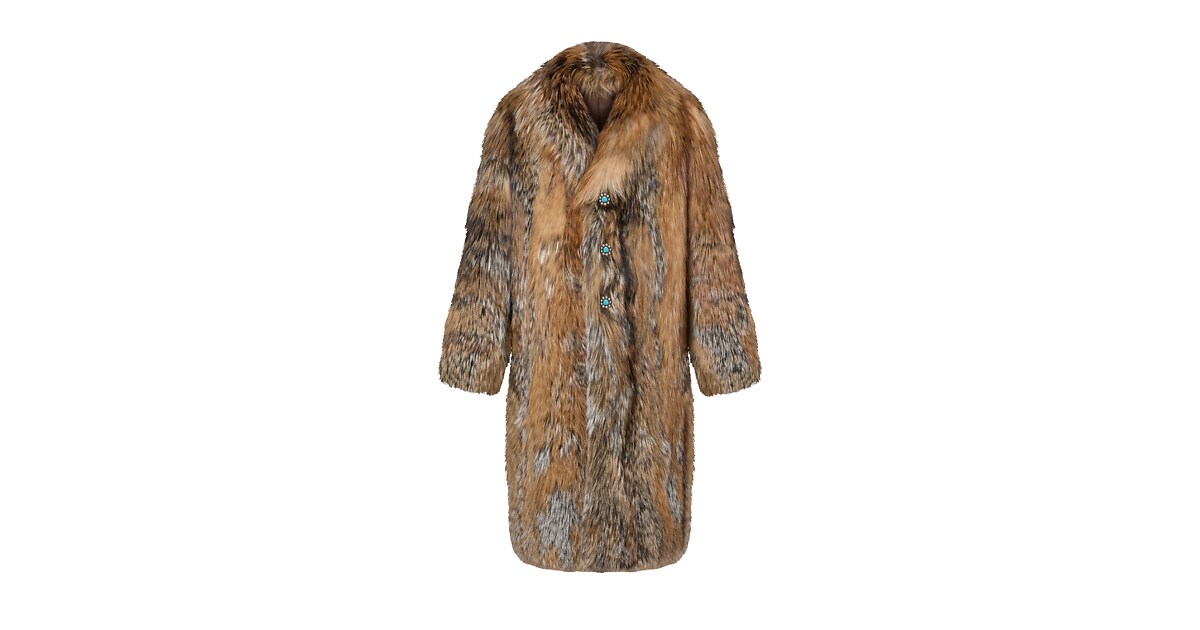 Made To Order Fox Fur Coat Luxury Ready to Wear 1AFXBU Naturel