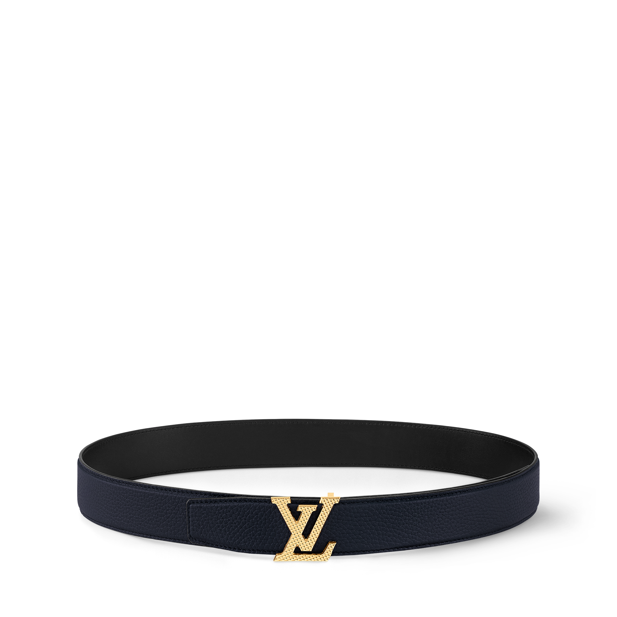 louis vuitton belt black and blue
