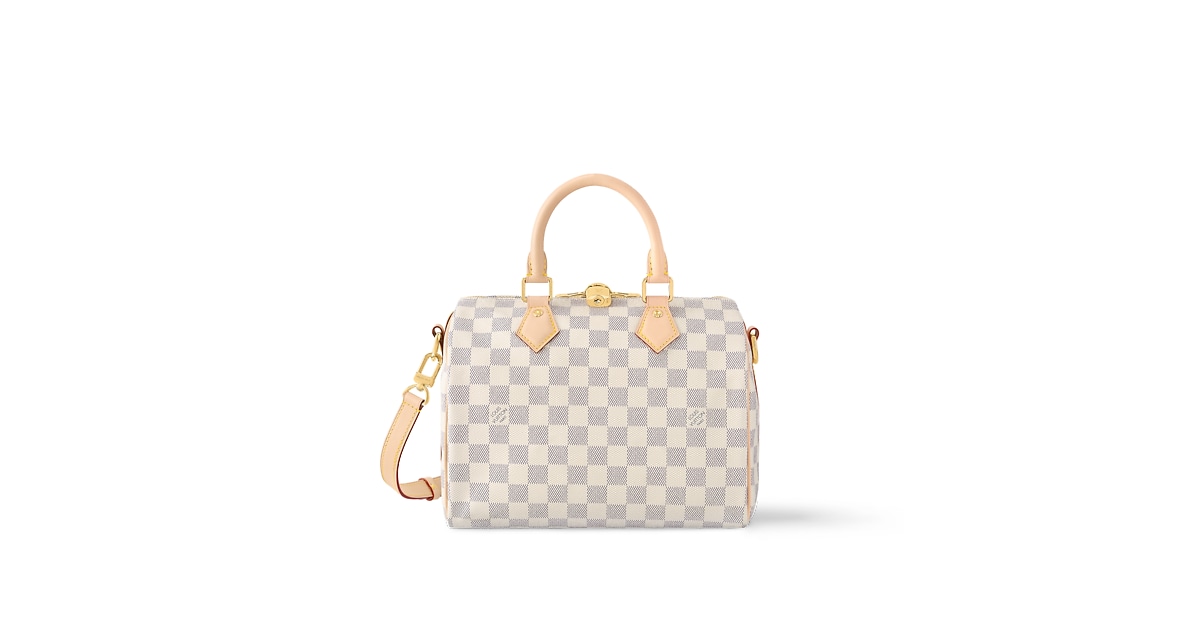 Speedy Bandoulière 25 Damier Azur Canvas Luxury Handbags