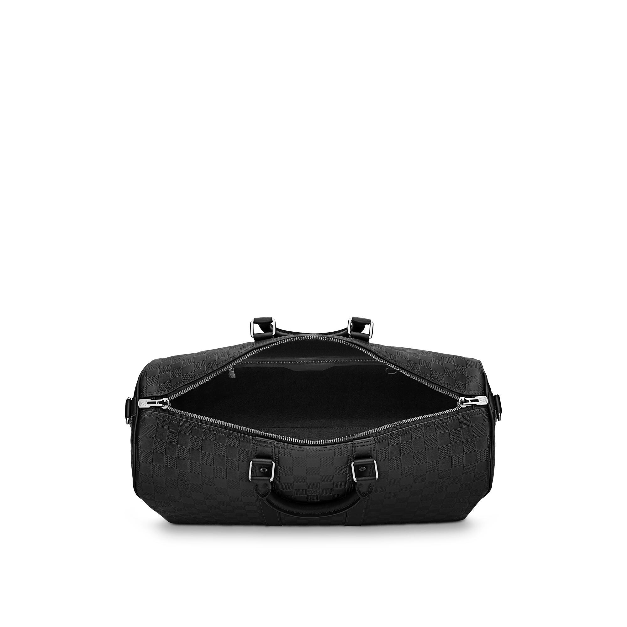 louis vuitton black damier duffle bag