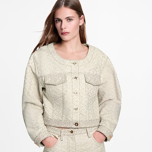 3D Monogram Denim Jacket in Women's Ready to Wear Coats and Jackets collections by Louis Vuitton (Product zoom)