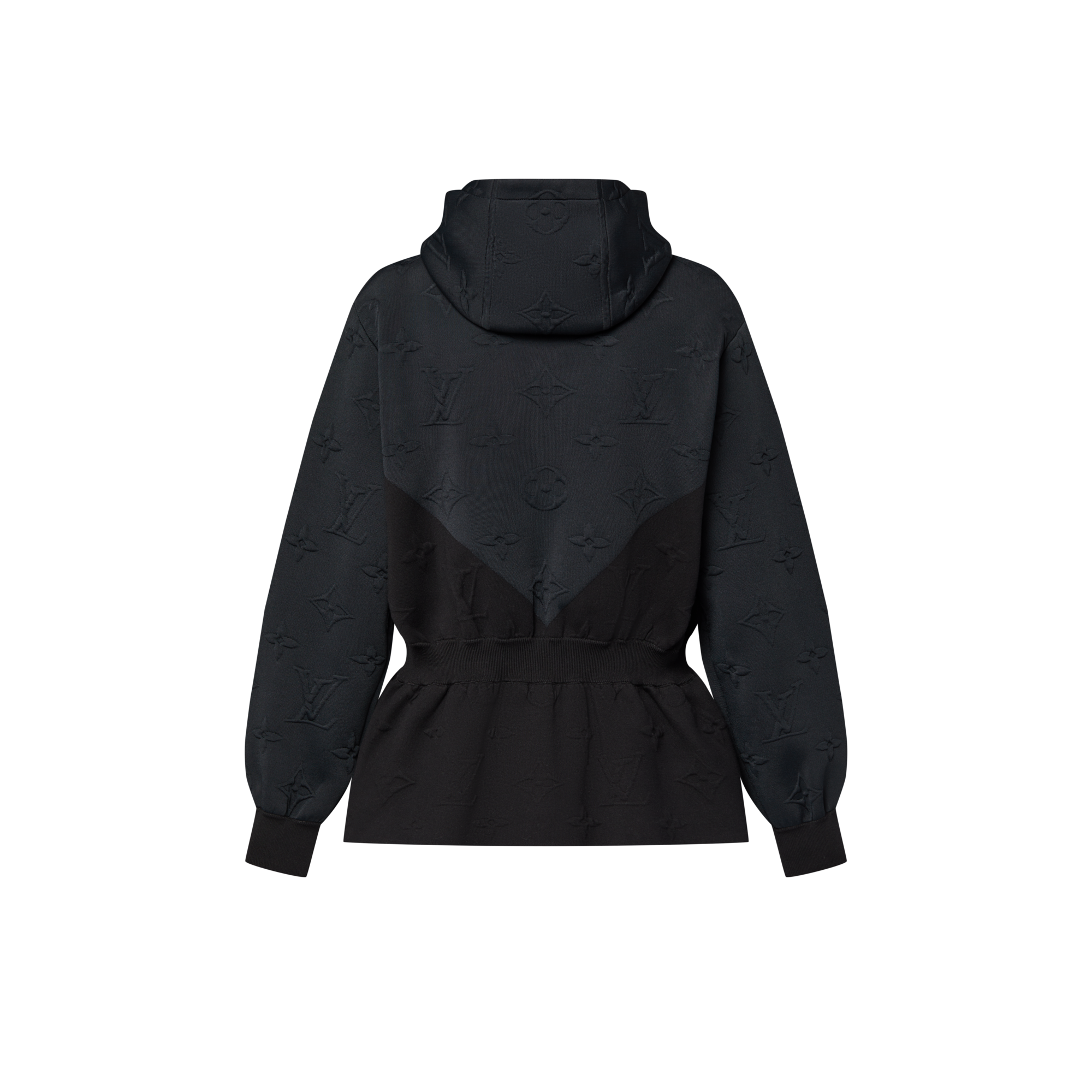 立體 Monogram 圖案褶襉連帽上衣  in 女士