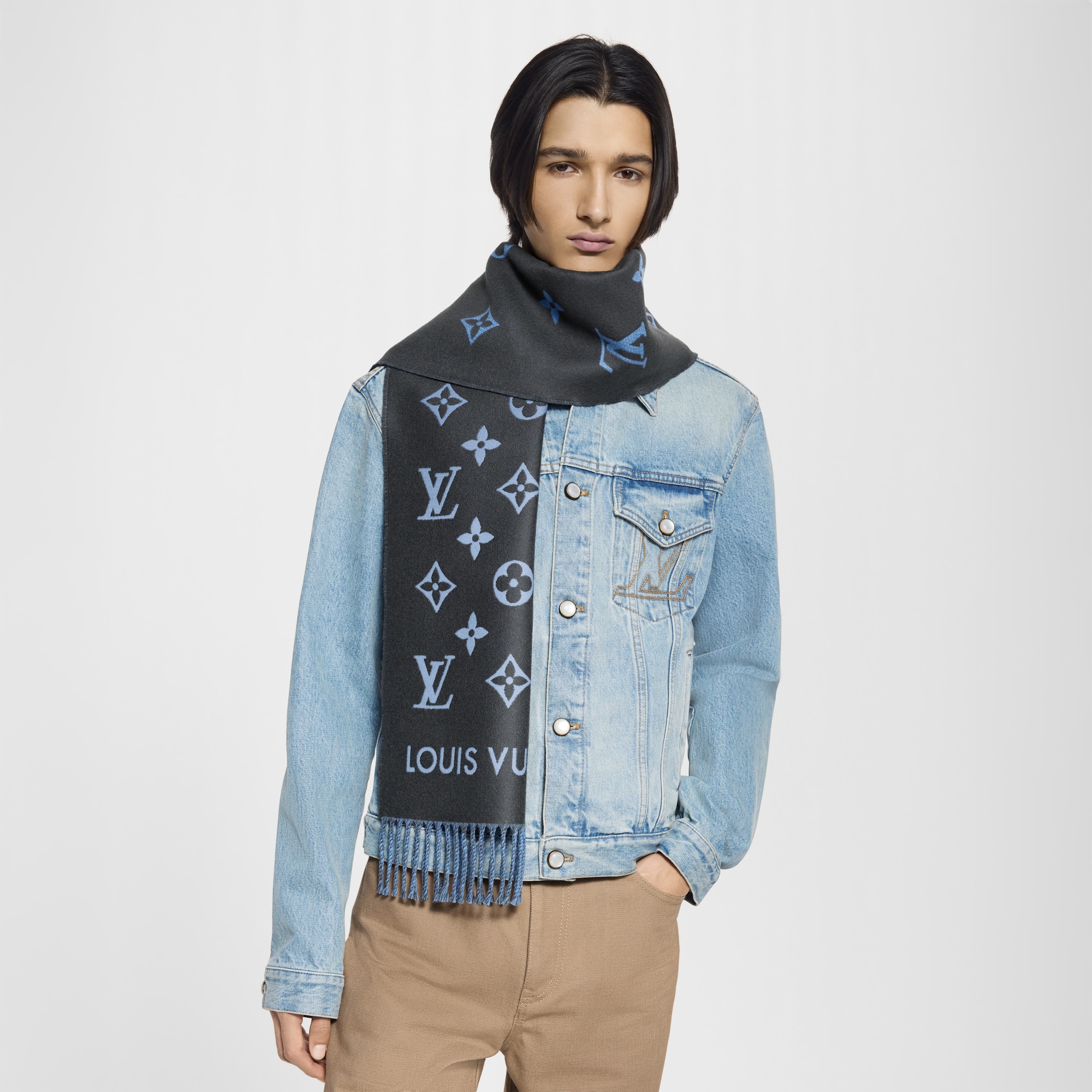 All About Monogram Gradient Scarf . in Men