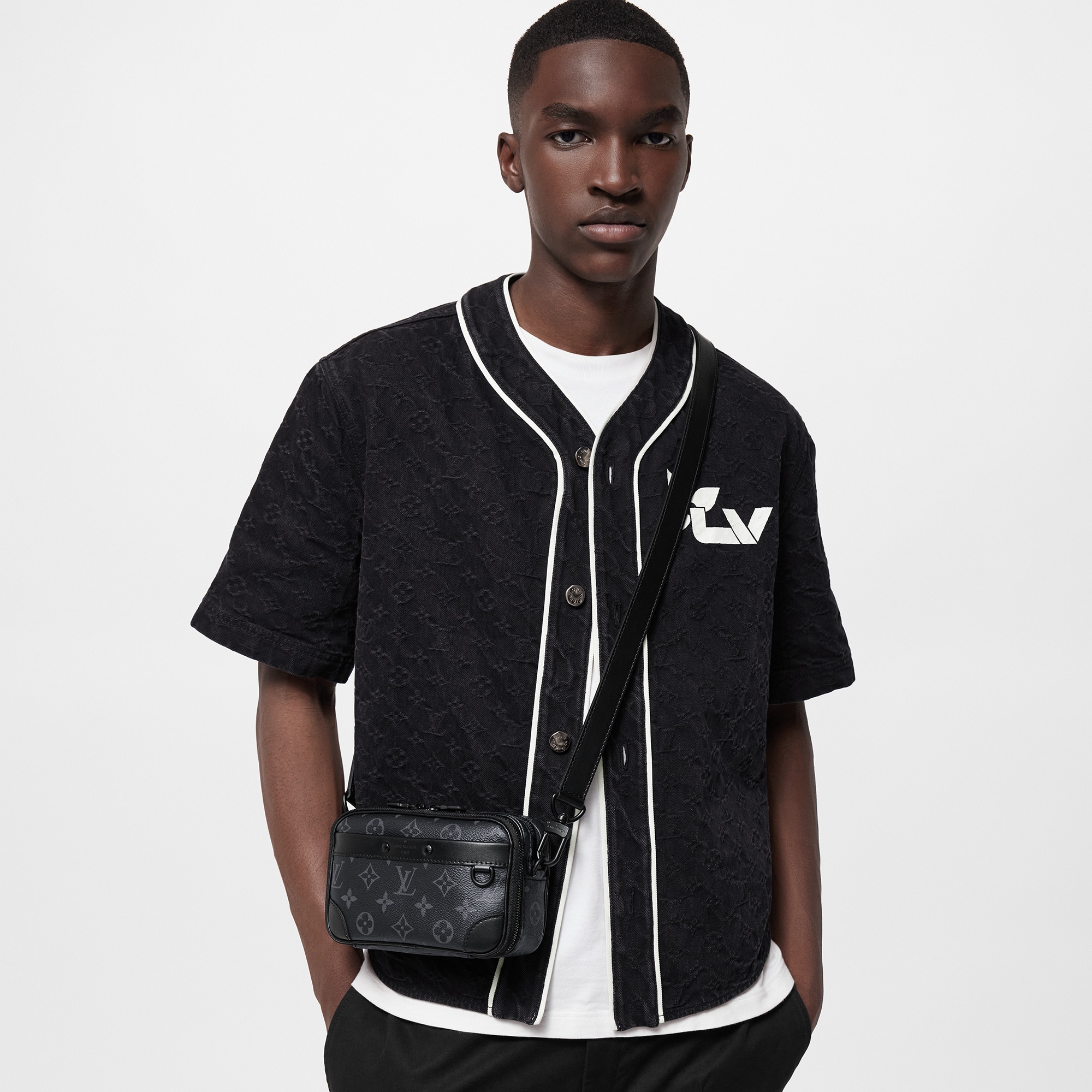 Alpha Wearable Wallet Monogram Eclipse Canvas in Men