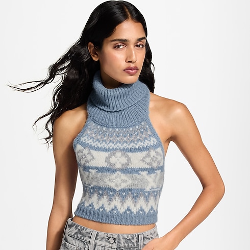 Alpine Knit Crop Top in Women's Ready to Wear Tops and Shirts collections by Louis Vuitton (Product zoom)