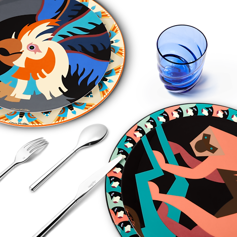Animali Fantastici Monkey Dinner Plate in Trunks, Travel and Home's Home and Art of Dining Art of Dining collections by Louis Vuitton (Product zoom)