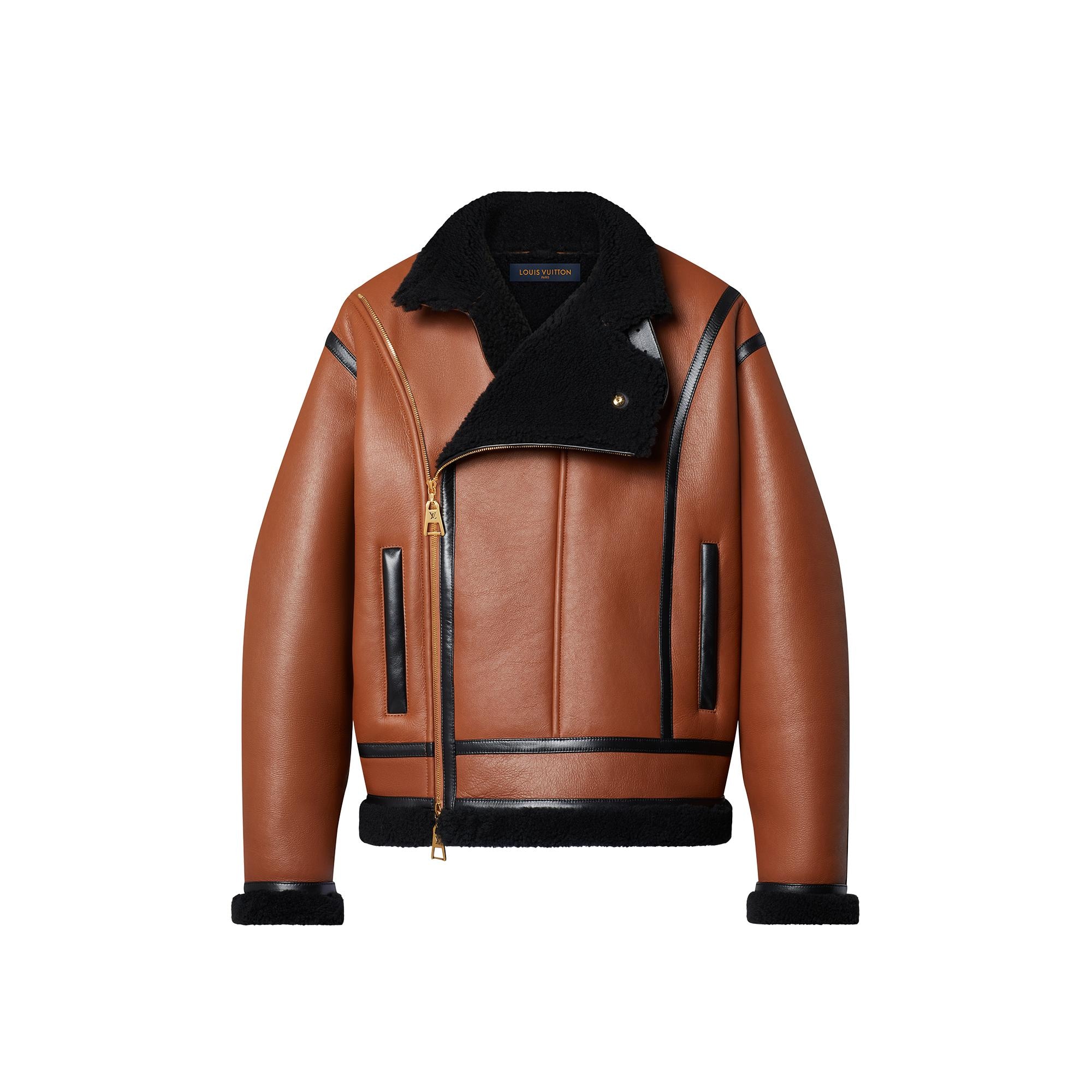 Shearling Jacket Louis Vuitton Aviator Jacket Asymmetrical