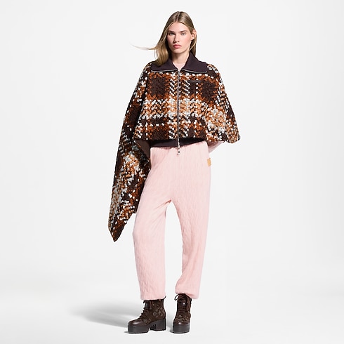 Asymmetrical Tartan Tweed Cape Coat in Women's Ready to Wear Coats and Jackets collections by Louis Vuitton (Product zoom)