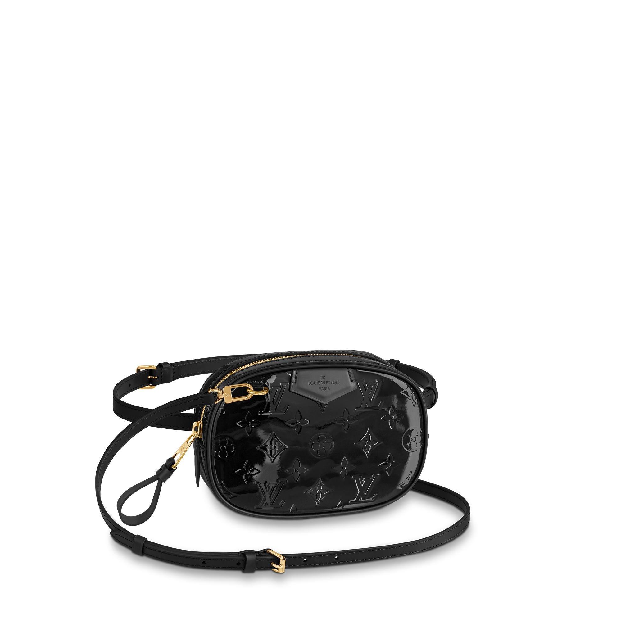 belt bag black leather