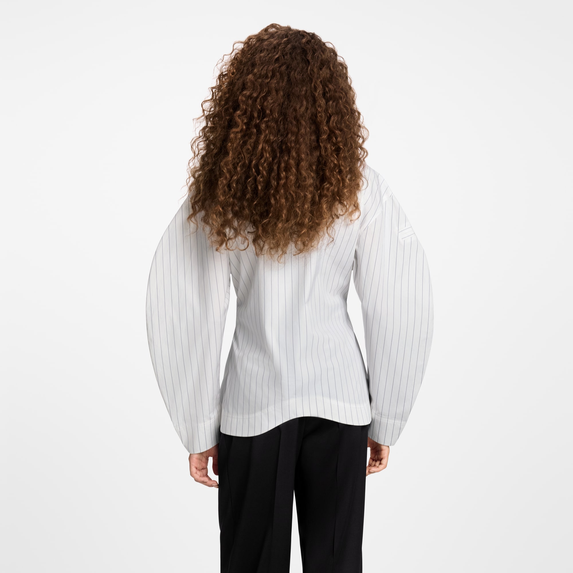 正面衣領裝飾條紋上衣  in 女士