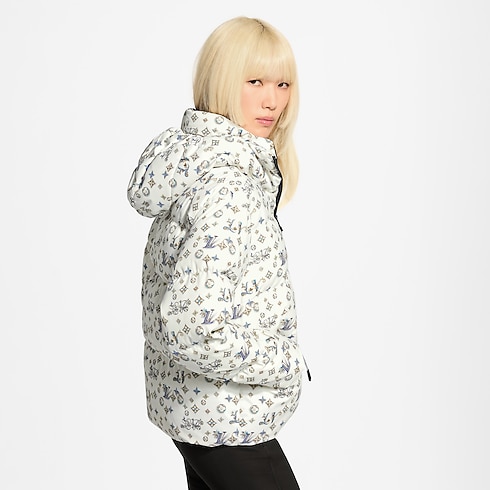 Bijoux Print Ski Jacket cropped worn view