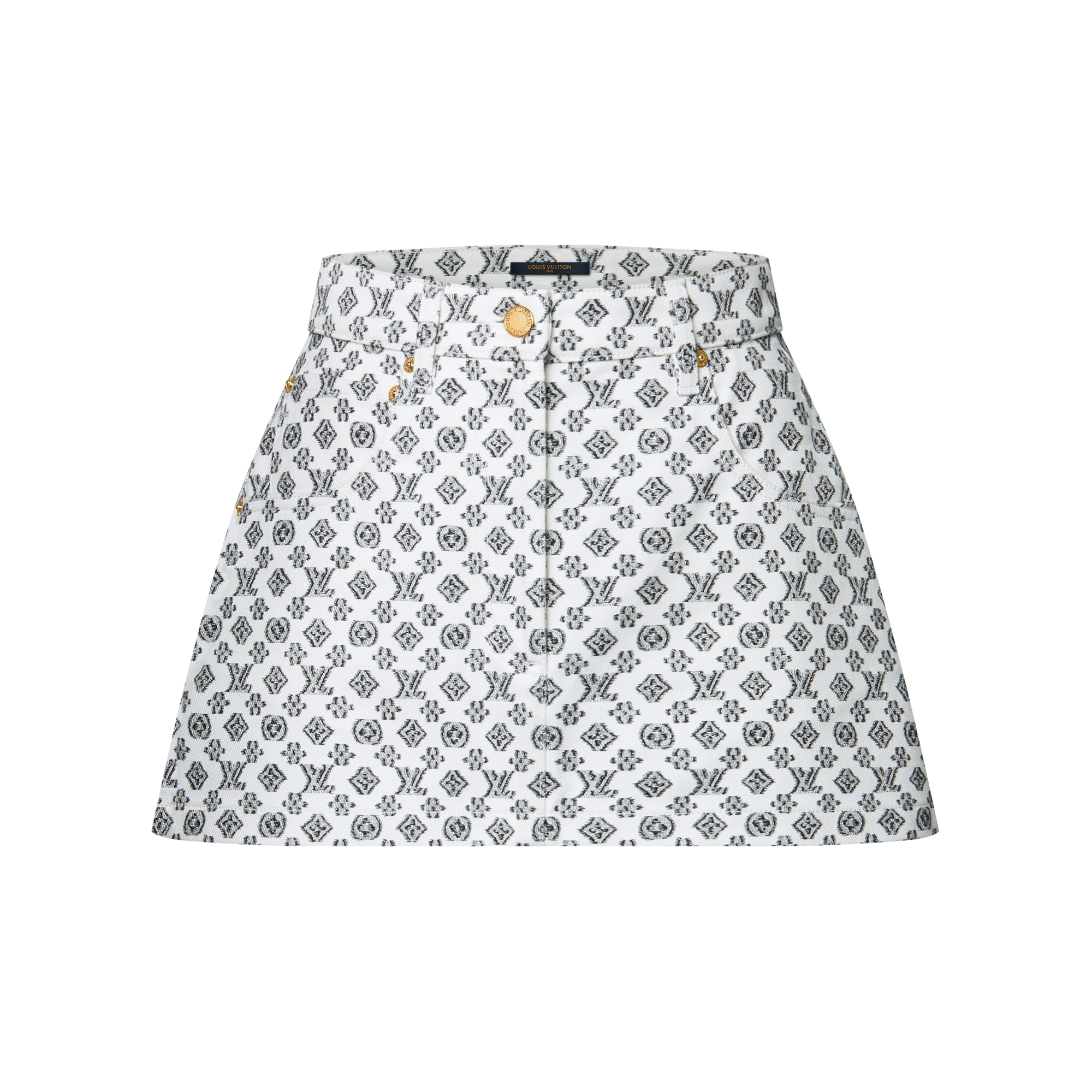 模糊 Monogram 圖案迷你半截裙  in 女士