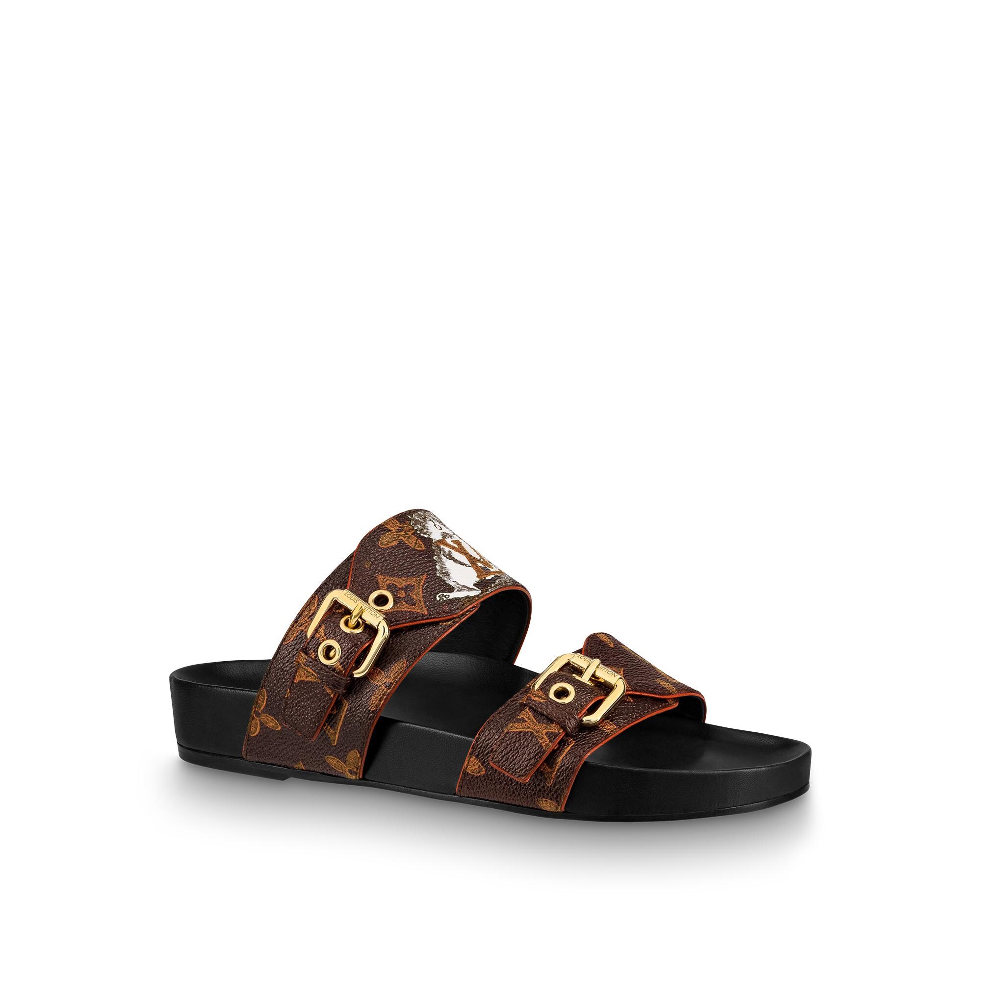 tan mules flat