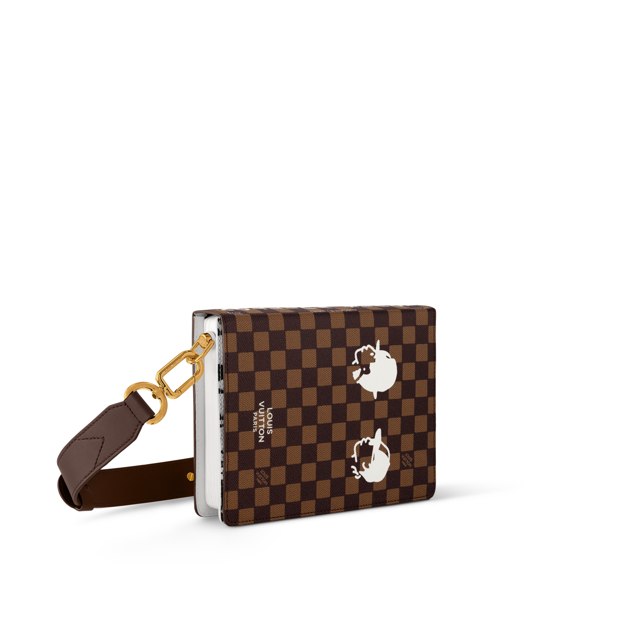 Book 郵差包 Damier Ebène 帆布 in 時尚手袋及小型皮具