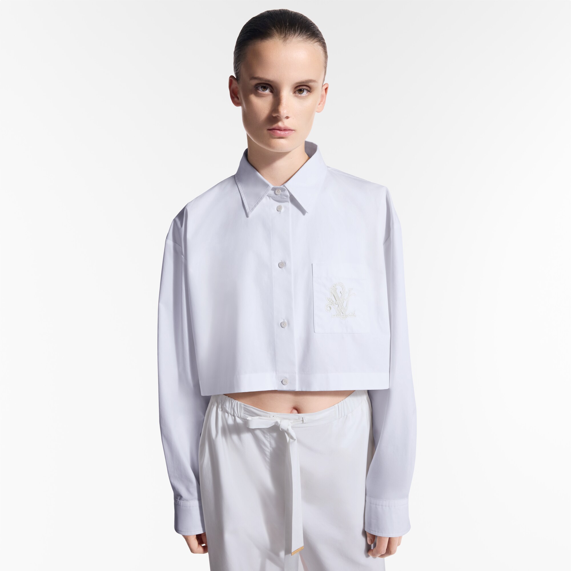 Broderie LV Cropped Shirt  in Women