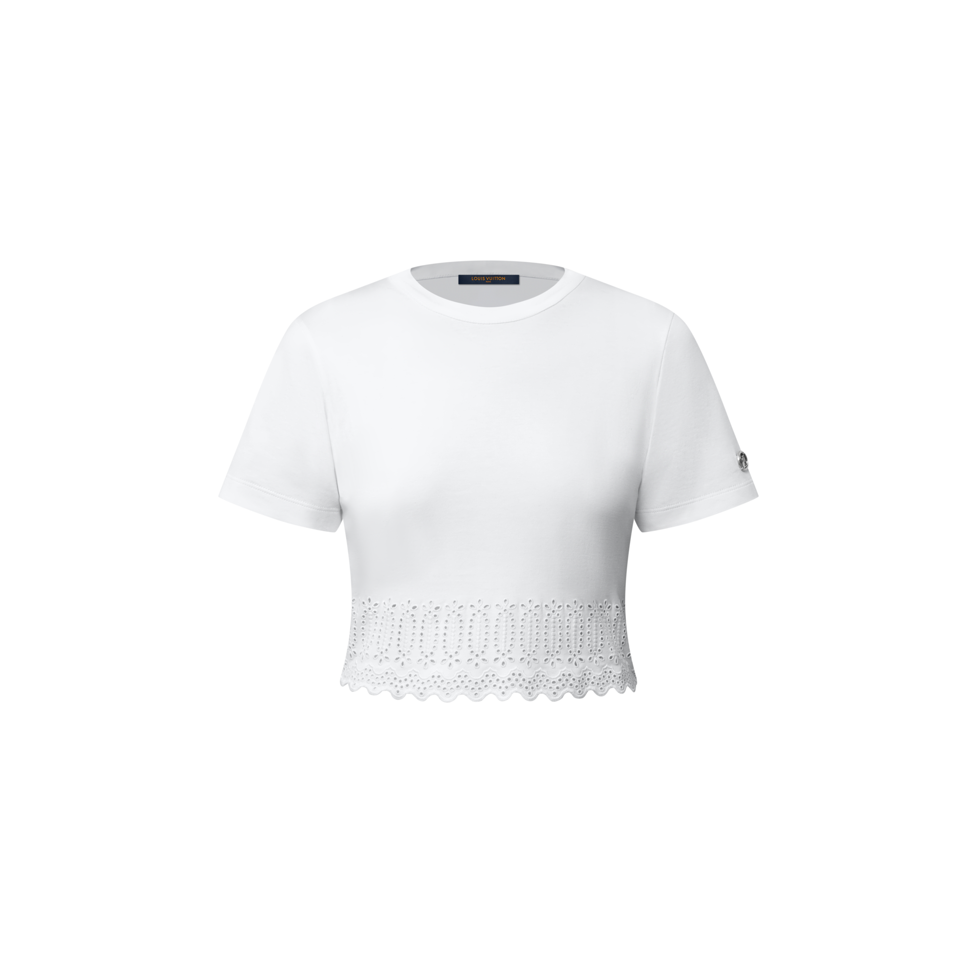 Broderie Trim Crop Top  in Women