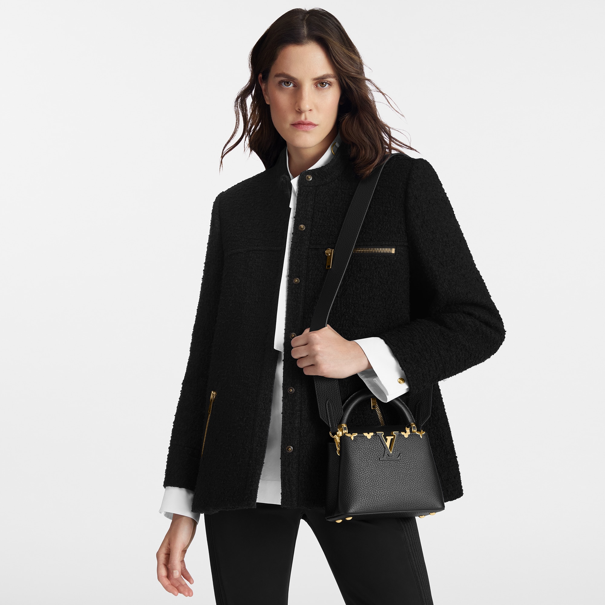 Capucines Mini Capucines Luxury Handbags M56669 Black LOUIS