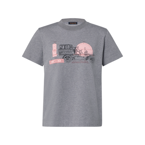 Car Print T-Shirt in Women's Ready to Wear T-shirts and Sweatshirts collections by Louis Vuitton (Product zoom)