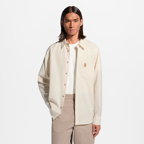 Cashmere Cotton Long-Sleeved Flannel Shirt in Men's Ready to Wear All Ready to Wear collections by Louis Vuitton (Product zoom)