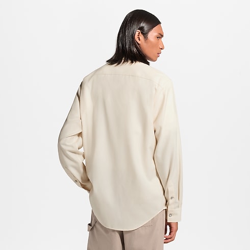 Cashmere Cotton Long-Sleeved Flannel Shirt in Men's Ready to Wear All Ready to Wear collections by Louis Vuitton (Product zoom)