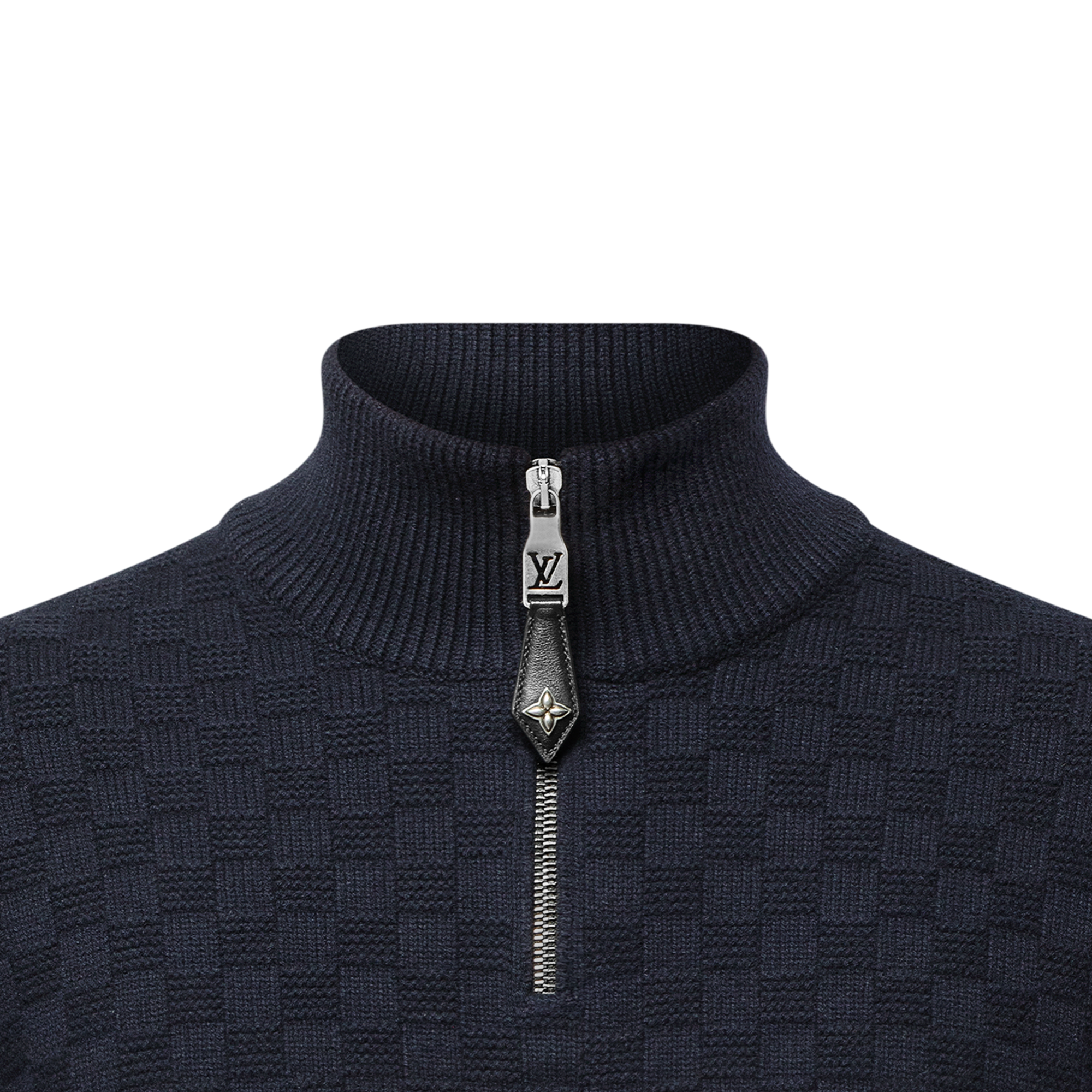 Cashmere-Wool Blend Half-Zip Pullover  in Men