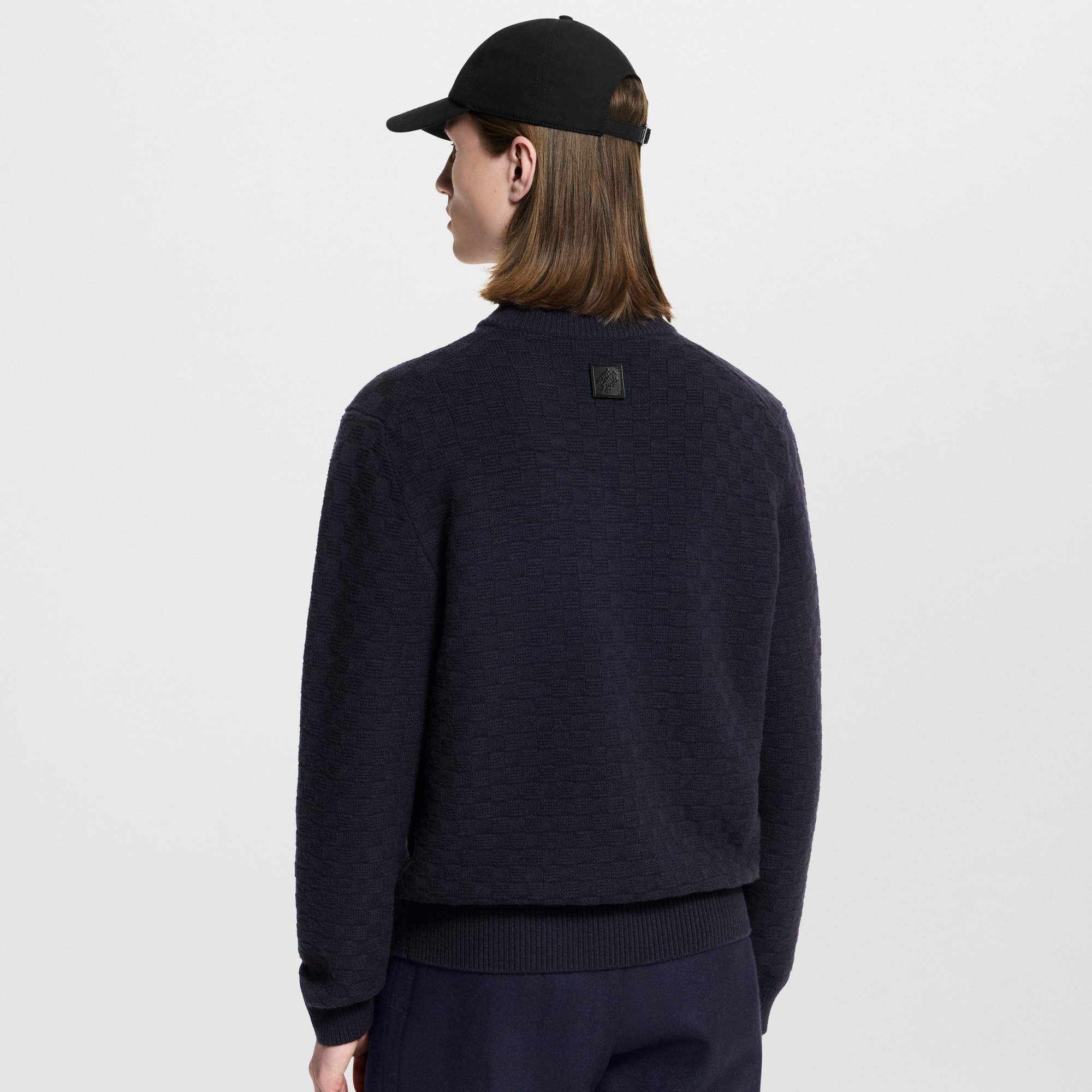 Cashmere-Wool Blend Half-Zip Pullover  in Men