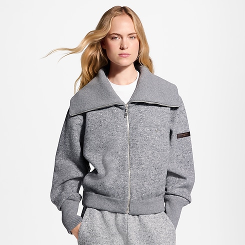 Cashmere Zip-Up Jacket in Women's Ready to Wear T-shirts and Sweatshirts collections by Louis Vuitton (Product zoom)