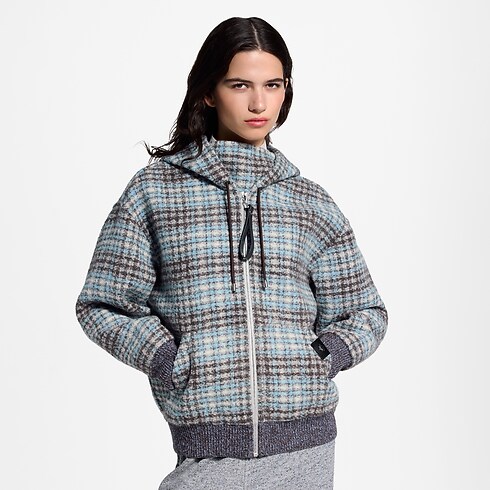 Check Tweed Zip-Up Jacket in Women's Ready to Wear Coats and Jackets collections by Louis Vuitton (Product zoom)
