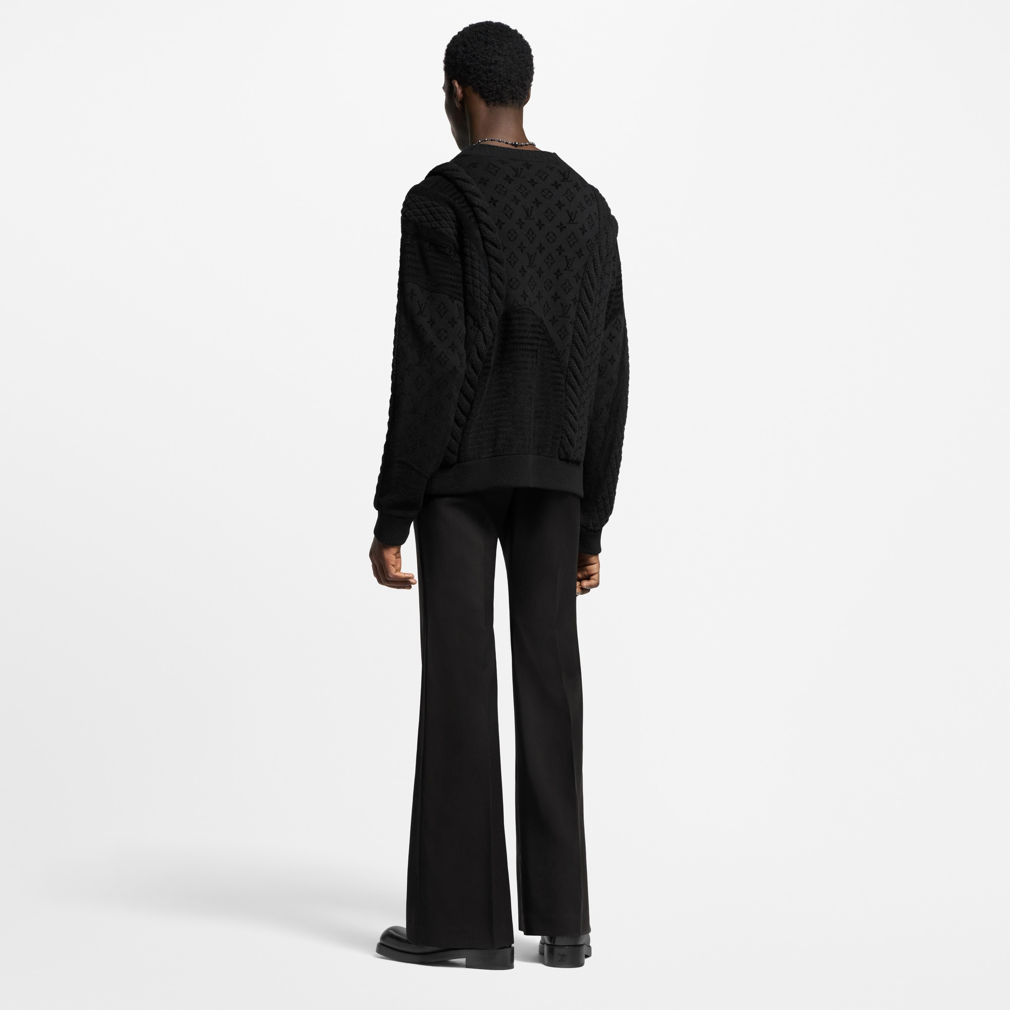 Chunky Wool-Blend Cable Cardigan  in Men