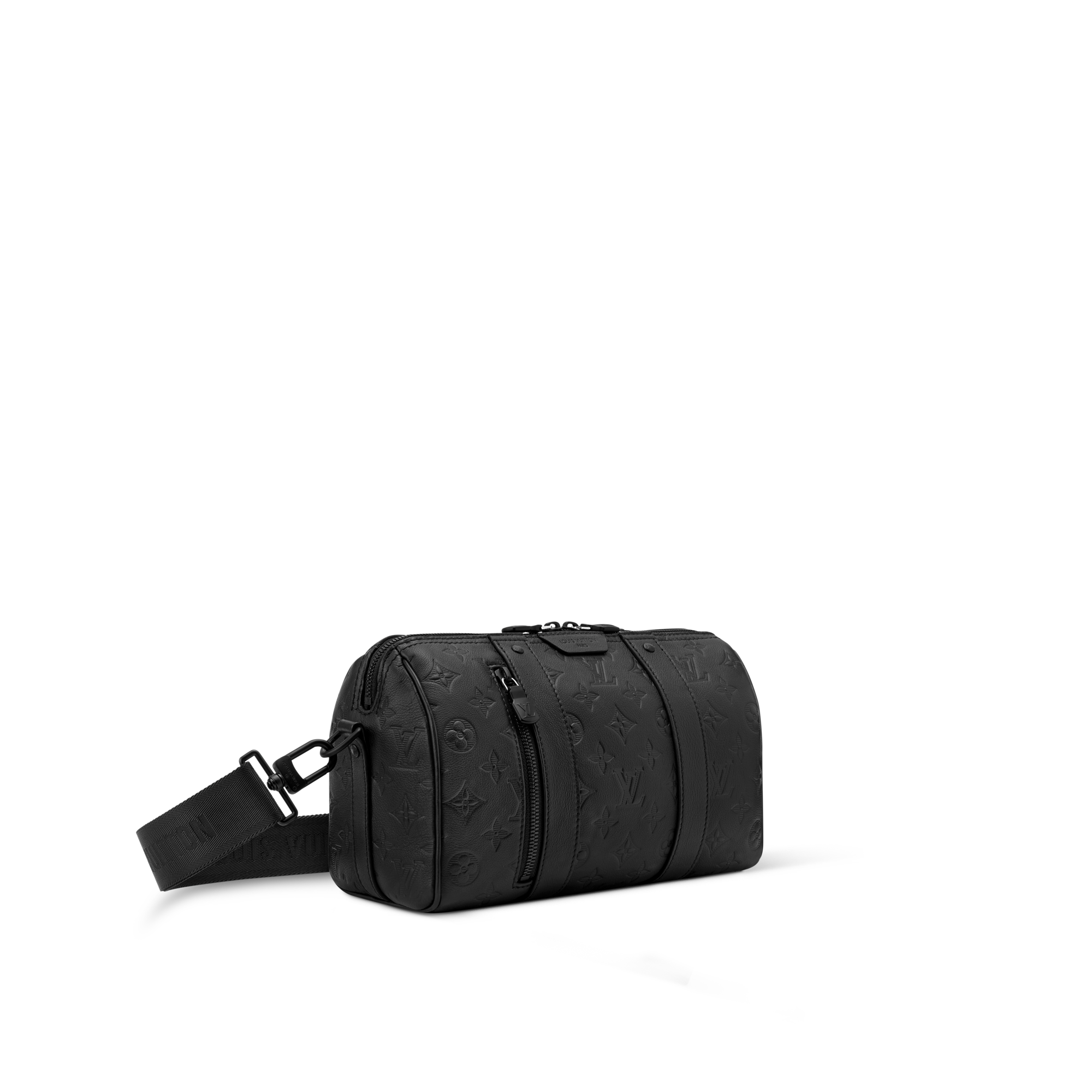 City Keepall Monogram Shadow 皮革 in 時尚手袋及小型皮具