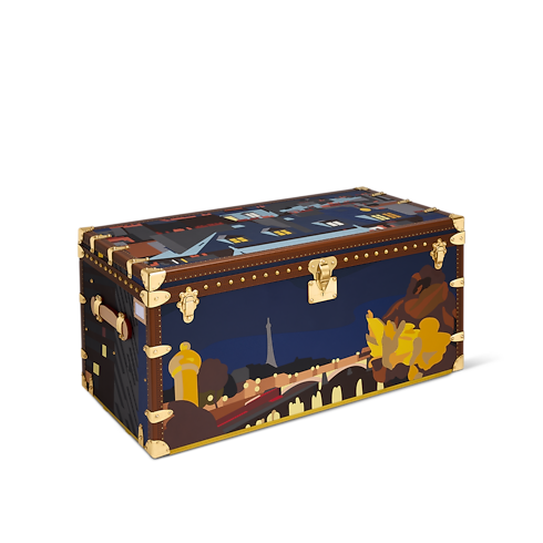 Courrier Lozine 110 LV Marquetry City of Lights VVN in Trunks, Travel and Home's Trunks and Boxes Trunks and Suitcases collections by Louis Vuitton (Product zoom)
