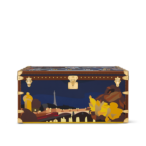Courrier Lozine 110 LV Marquetry City of Lights VVN in Trunks, Travel and Home's Trunks and Boxes Trunks and Suitcases collections by Louis Vuitton (Product zoom)
