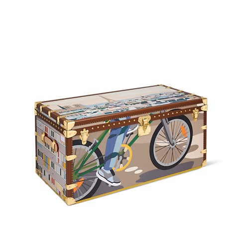 Courrier Lozine 110 LV Marquetry Parisian Roofs VVN in Trunks, Travel and Home's Trunks and Boxes Trunks and Suitcases collections by Louis Vuitton (Product zoom)