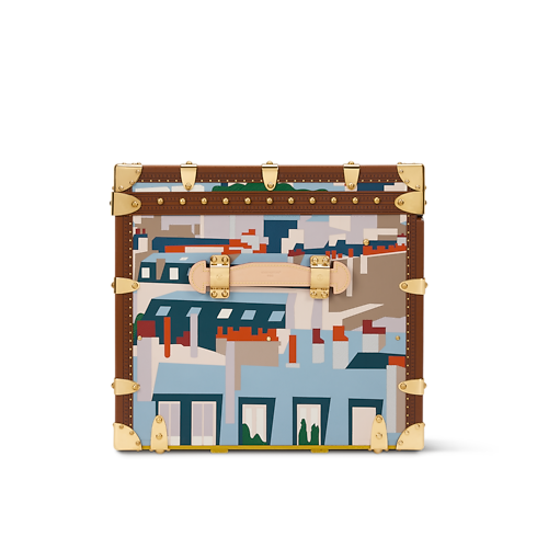Courrier Lozine 110 LV Marquetry Parisian Roofs VVN in Trunks, Travel and Home's Trunks and Boxes Trunks and Suitcases collections by Louis Vuitton (Product zoom)