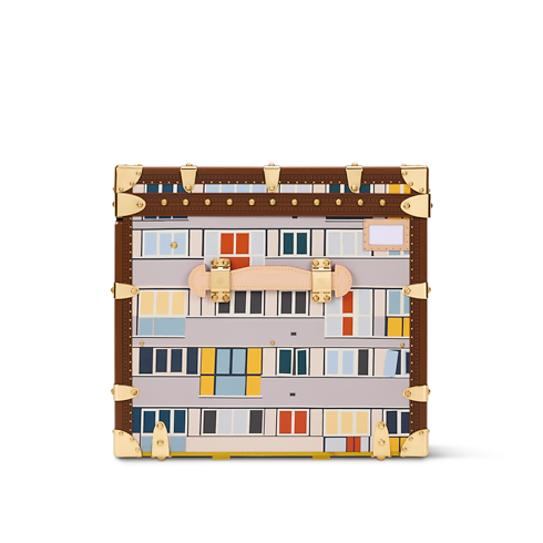 Courrier Lozine 110 LV Marquetry Parisian Roofs VVN in Trunks, Travel and Home's Trunks and Boxes Trunks and Suitcases collections by Louis Vuitton (Product zoom)