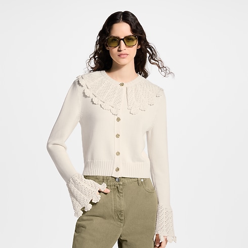 Crochet Flounce Cardigan in Women's Pre-Fall 2026 Collection } collections by Louis Vuitton (Product zoom)