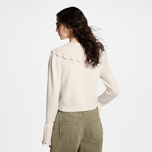 Crochet Flounce Cardigan in Women's Pre-Fall 2026 Collection } collections by Louis Vuitton (Product zoom)