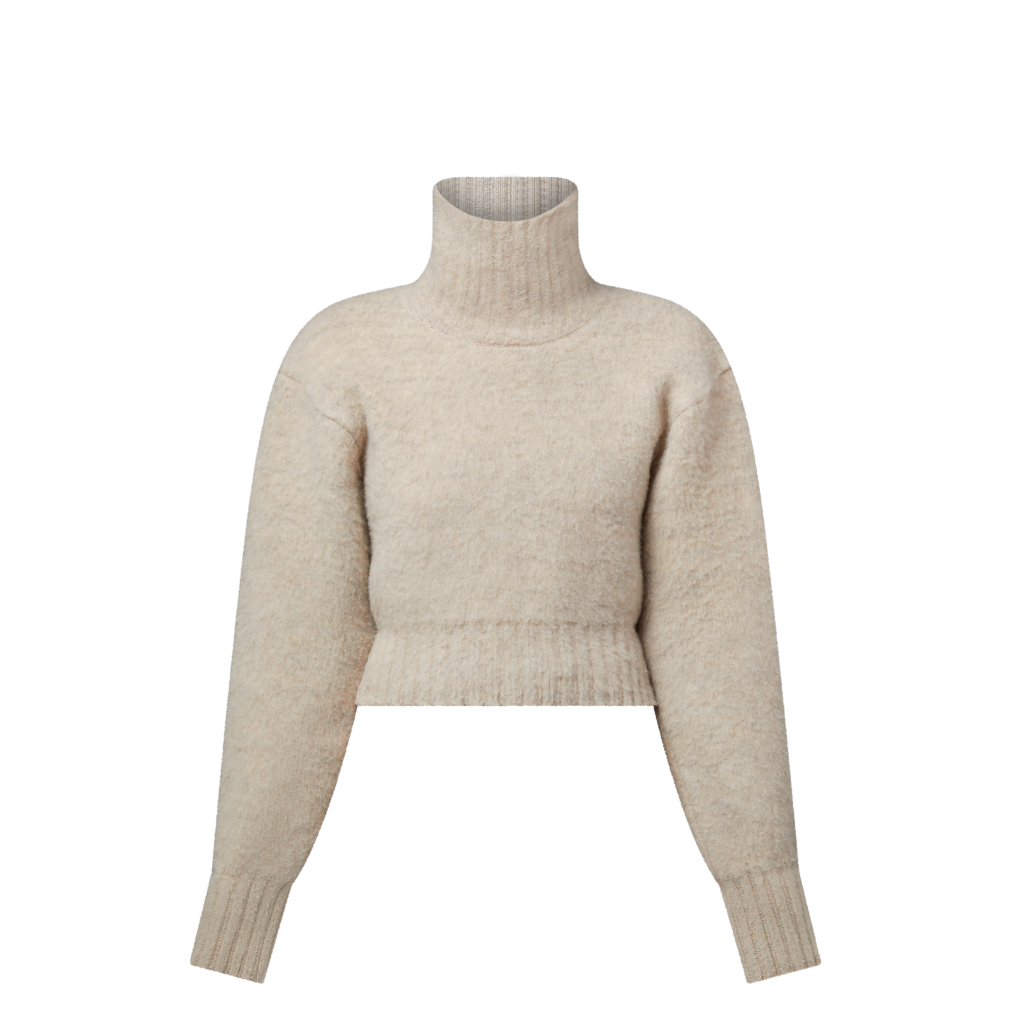 短身刷毛針織套頭衫  in 女士