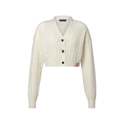 Cropped Cable Knit Cardigan in Women's Ready to Wear Knitwear collections by Louis Vuitton (Product zoom)
