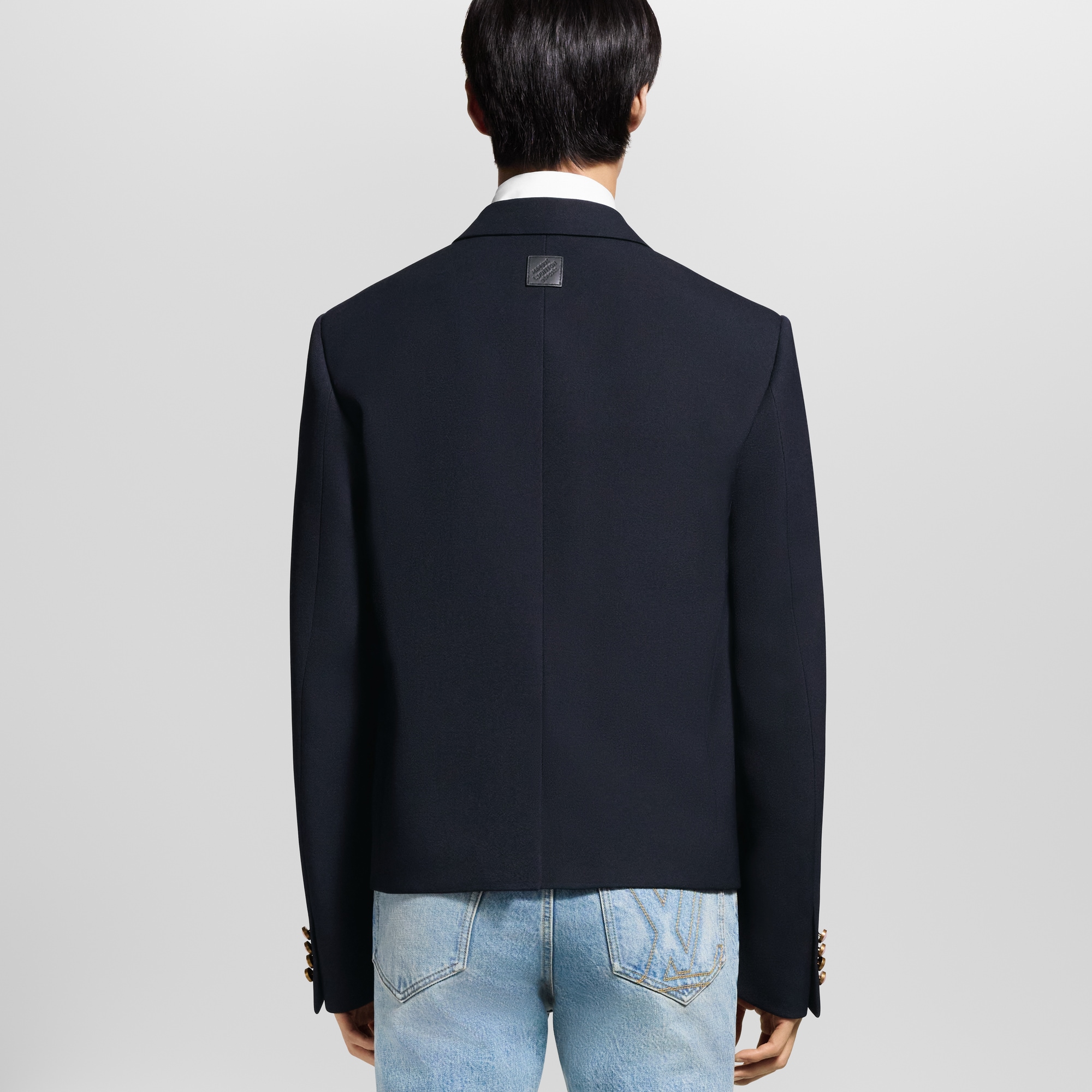 Cropped Classic Single-Breasted Jacket  in Men