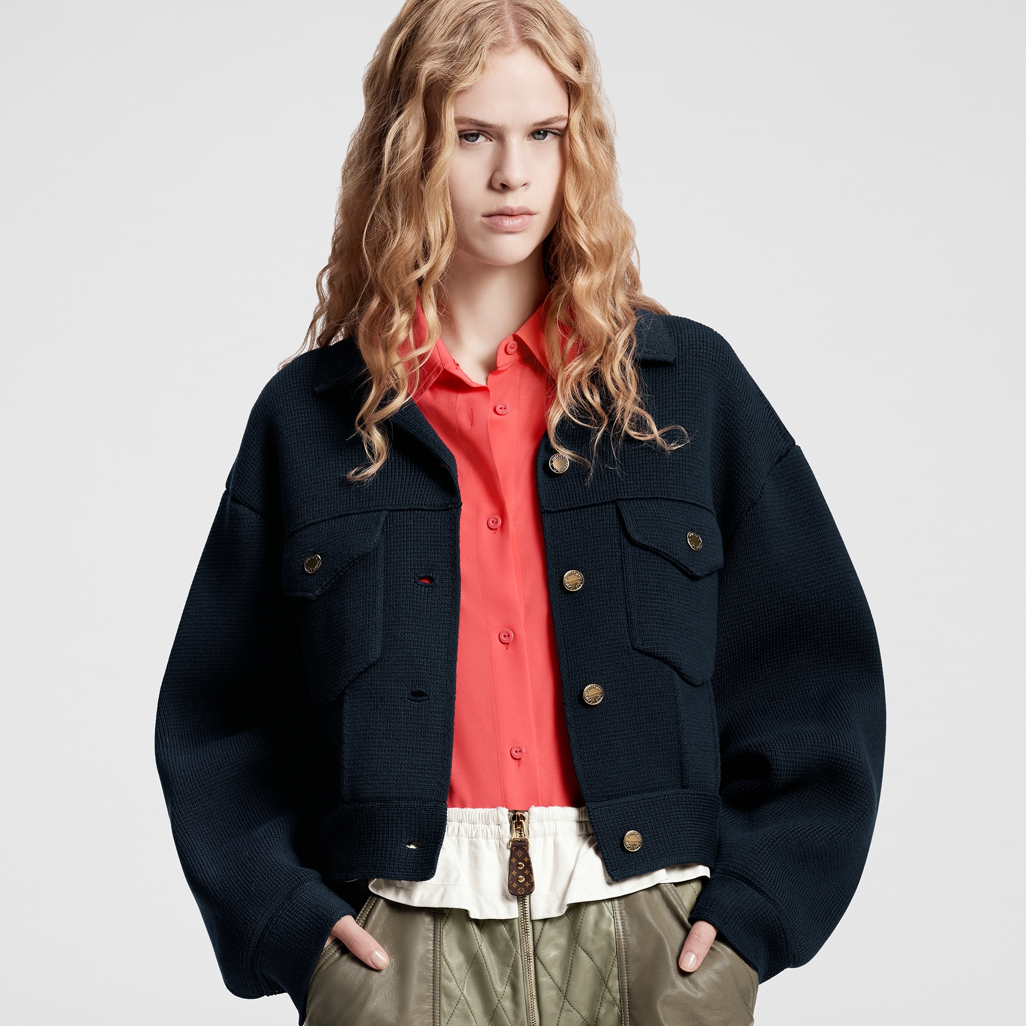 短身密織針織外套  in 女士