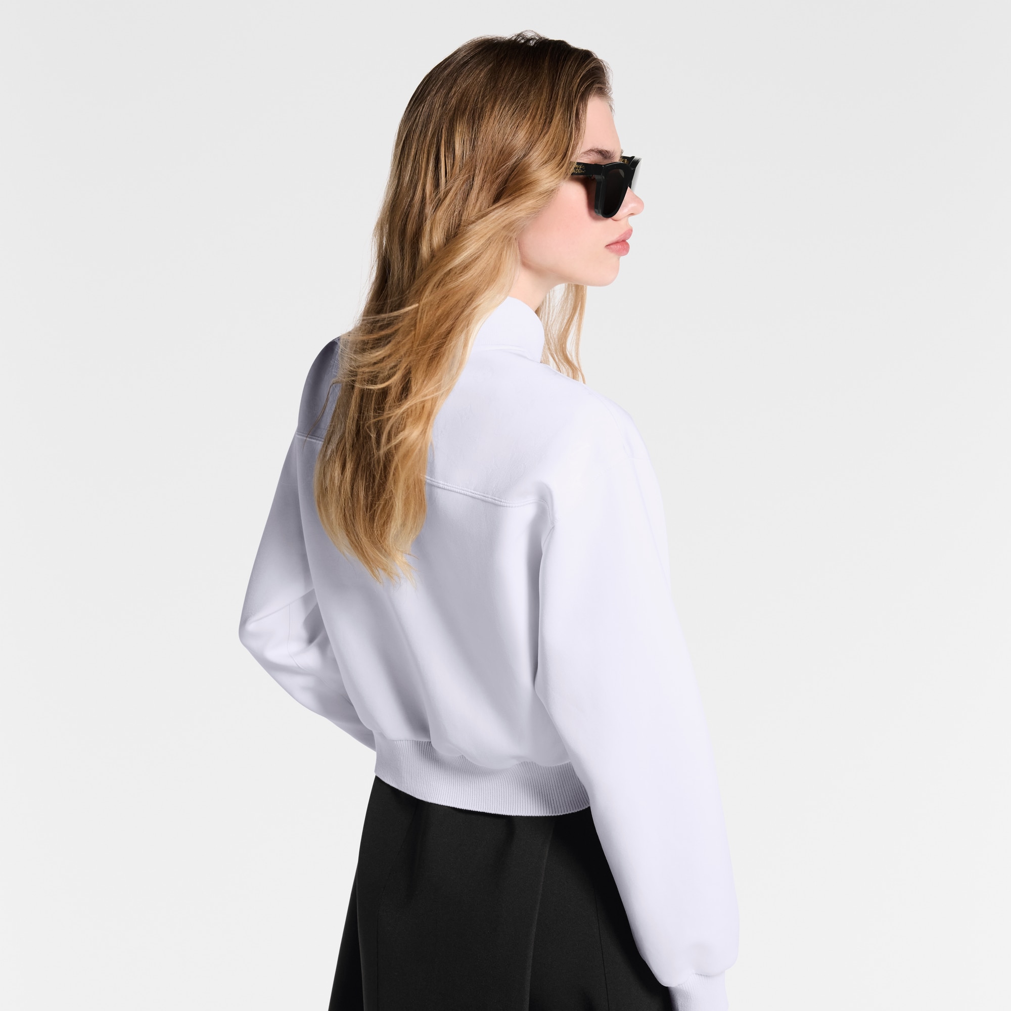 Cropped Technical Jersey Bomber Jacket  in Women