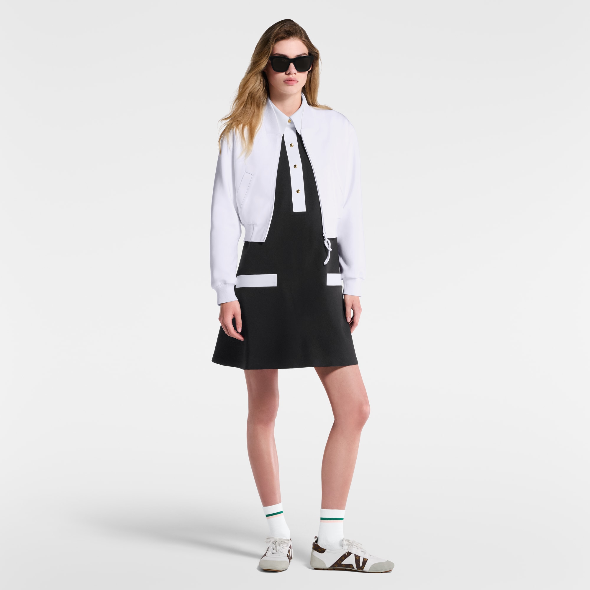 Cropped Technical Jersey Bomber Jacket  in Women
