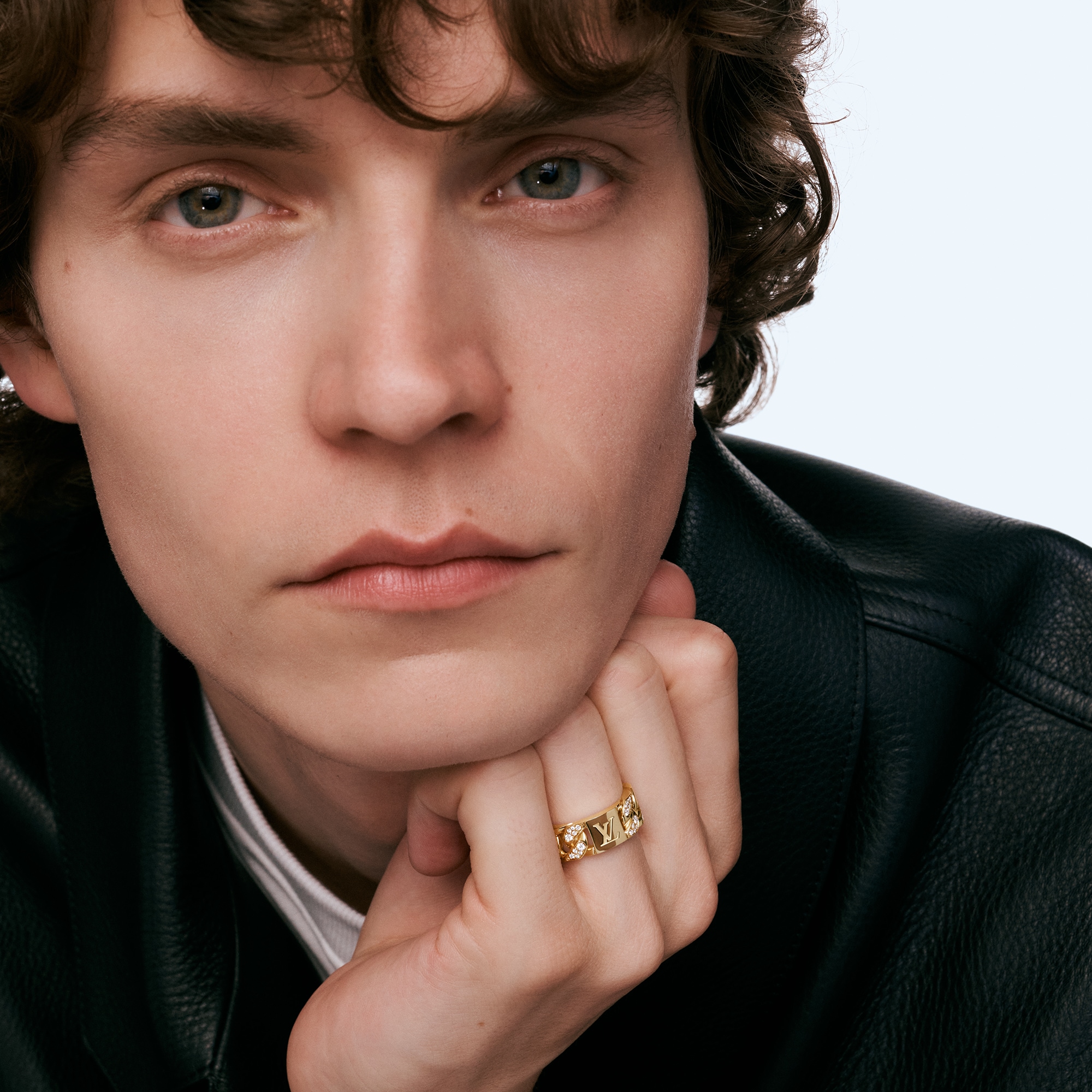 Cuban Chain 戒指 - 配黃K金及鑽石  in Les Extraordinaires