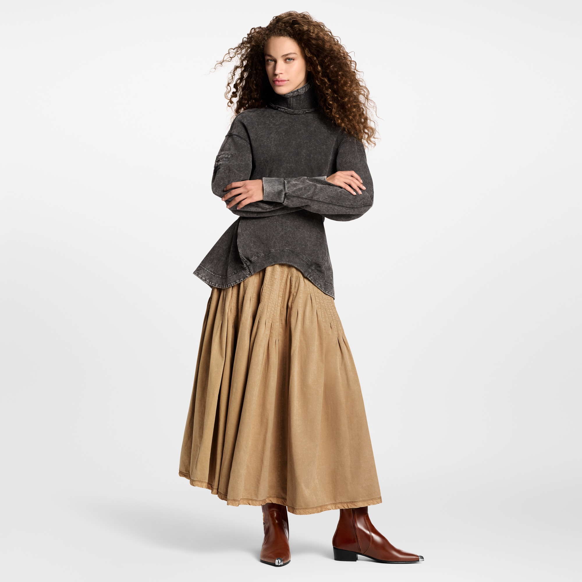 弧形下襬圍衣  in 女士