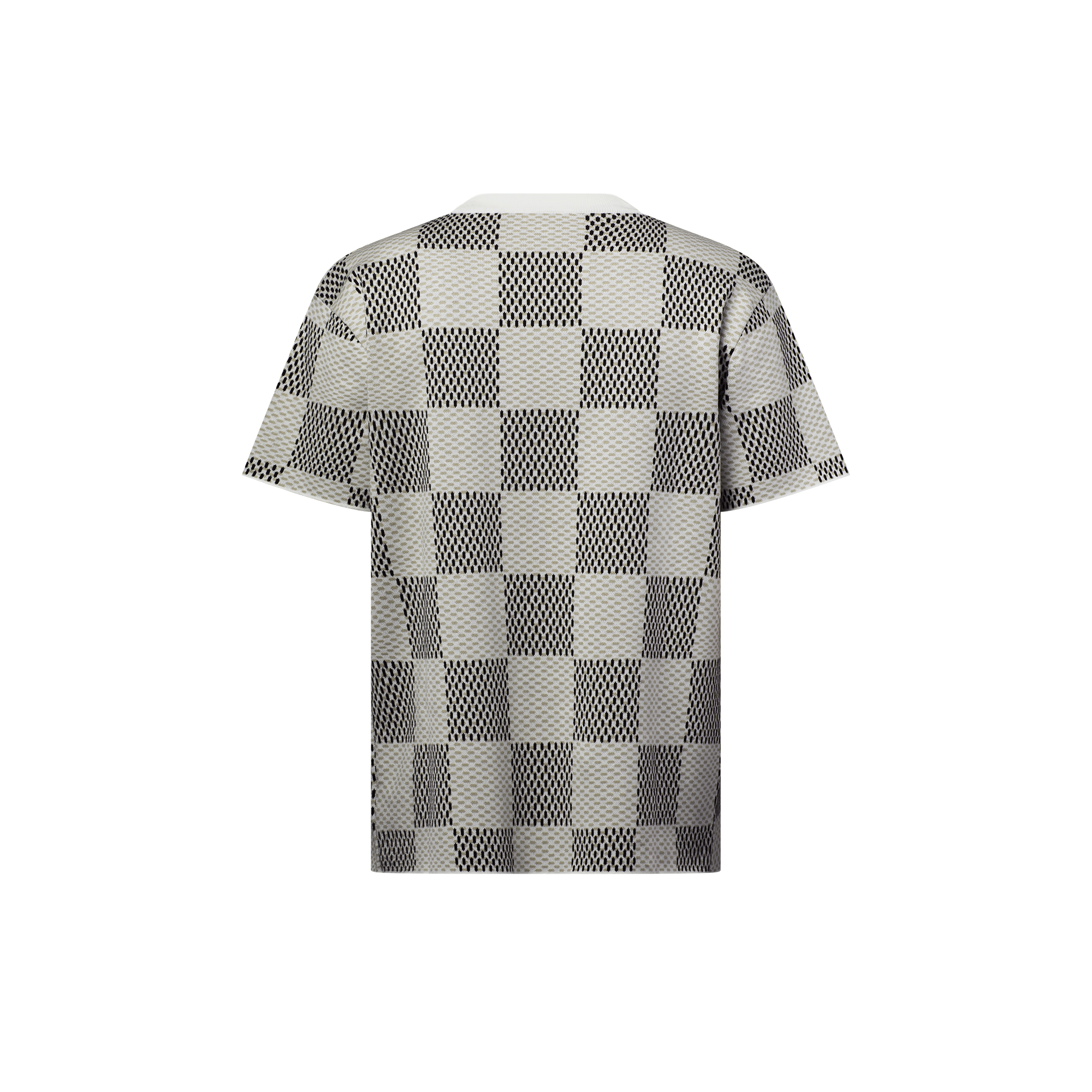 Damier Jacquard Short-Sleeved Crewneck  in Men