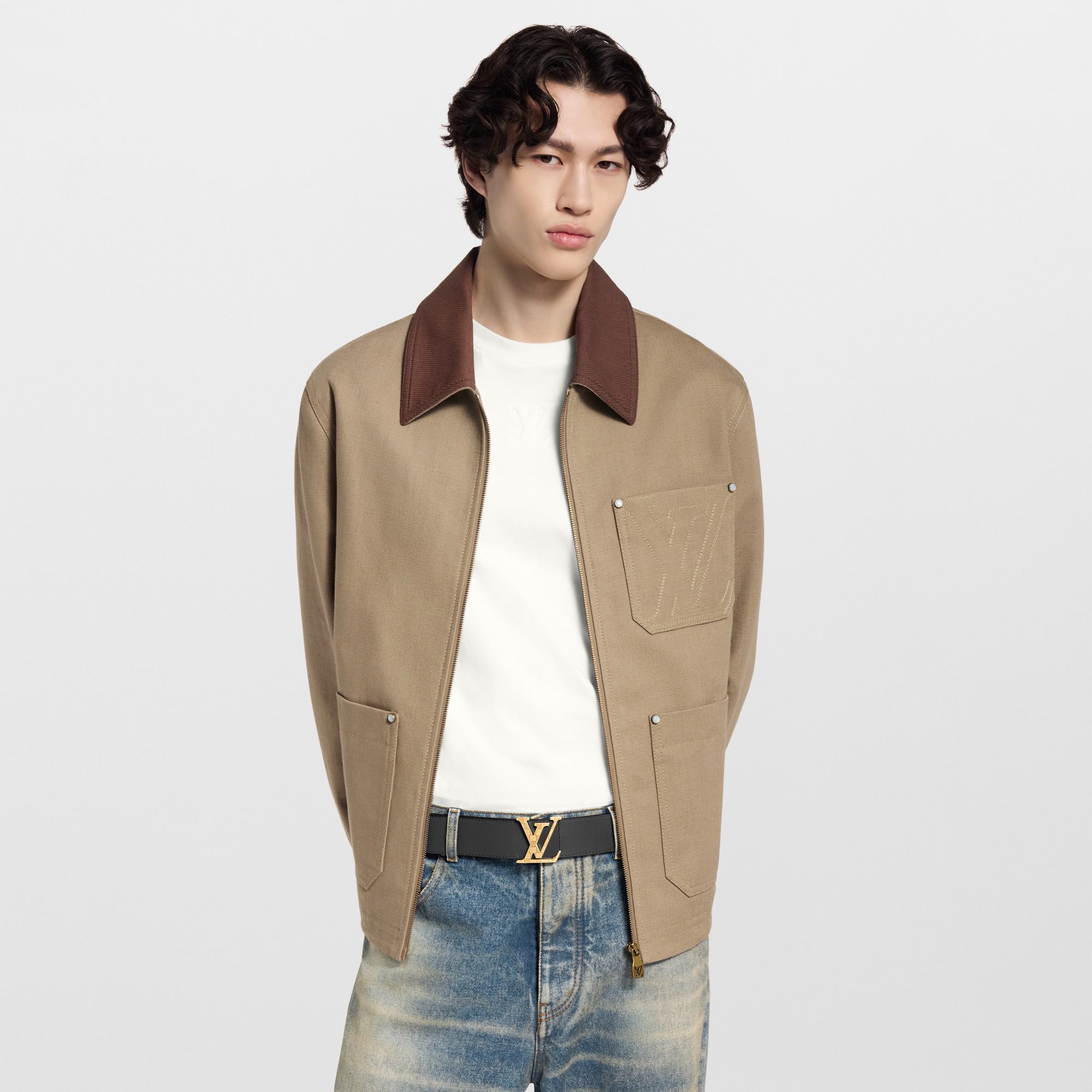 Damier LV 40毫米雙面皮帶 其他皮革 in 男士