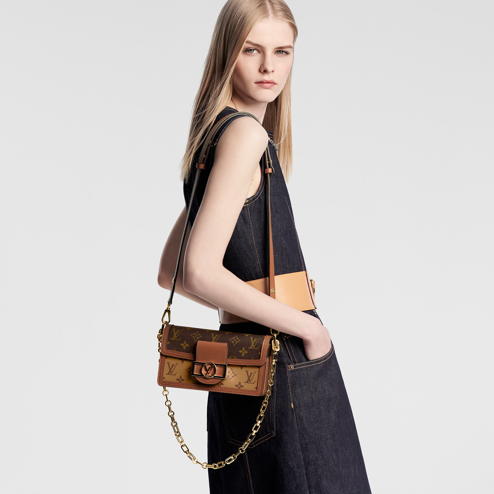 Dauphine East West Monogram Reverse Canvas in Women